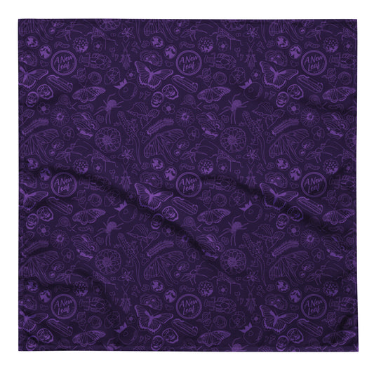 Nature Print Bandana // Purple