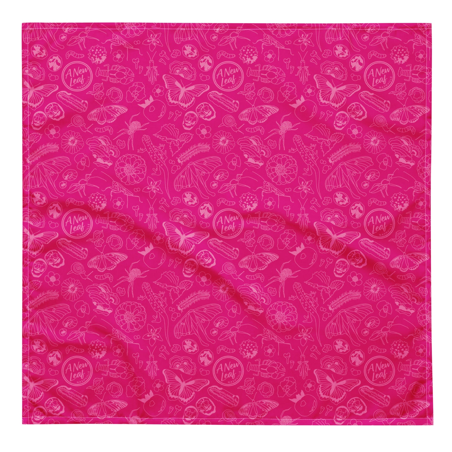 Nature Print Bandana // Magenta