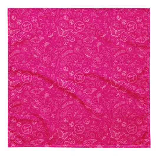 Nature Print Bandana // Magenta