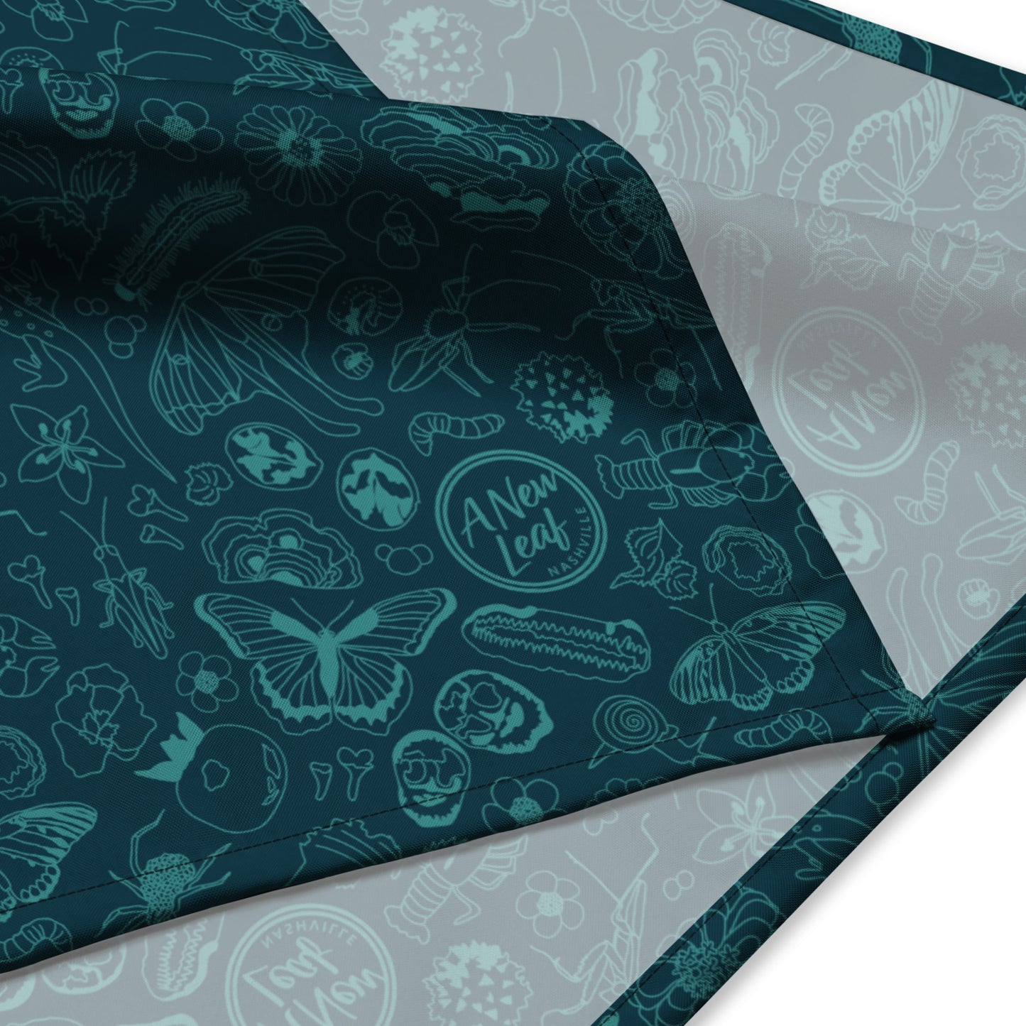 Nature Print Bandana // Deep Teal