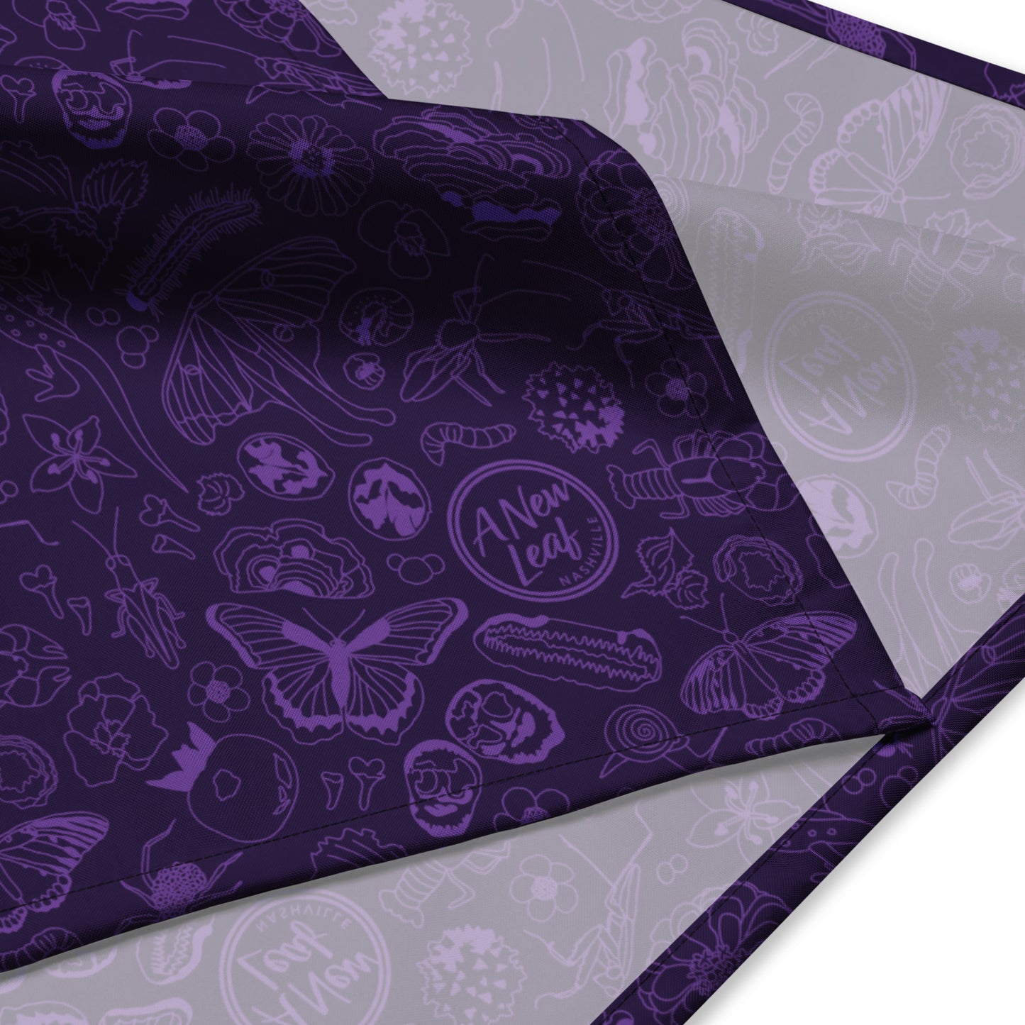 Nature Print Bandana // Purple