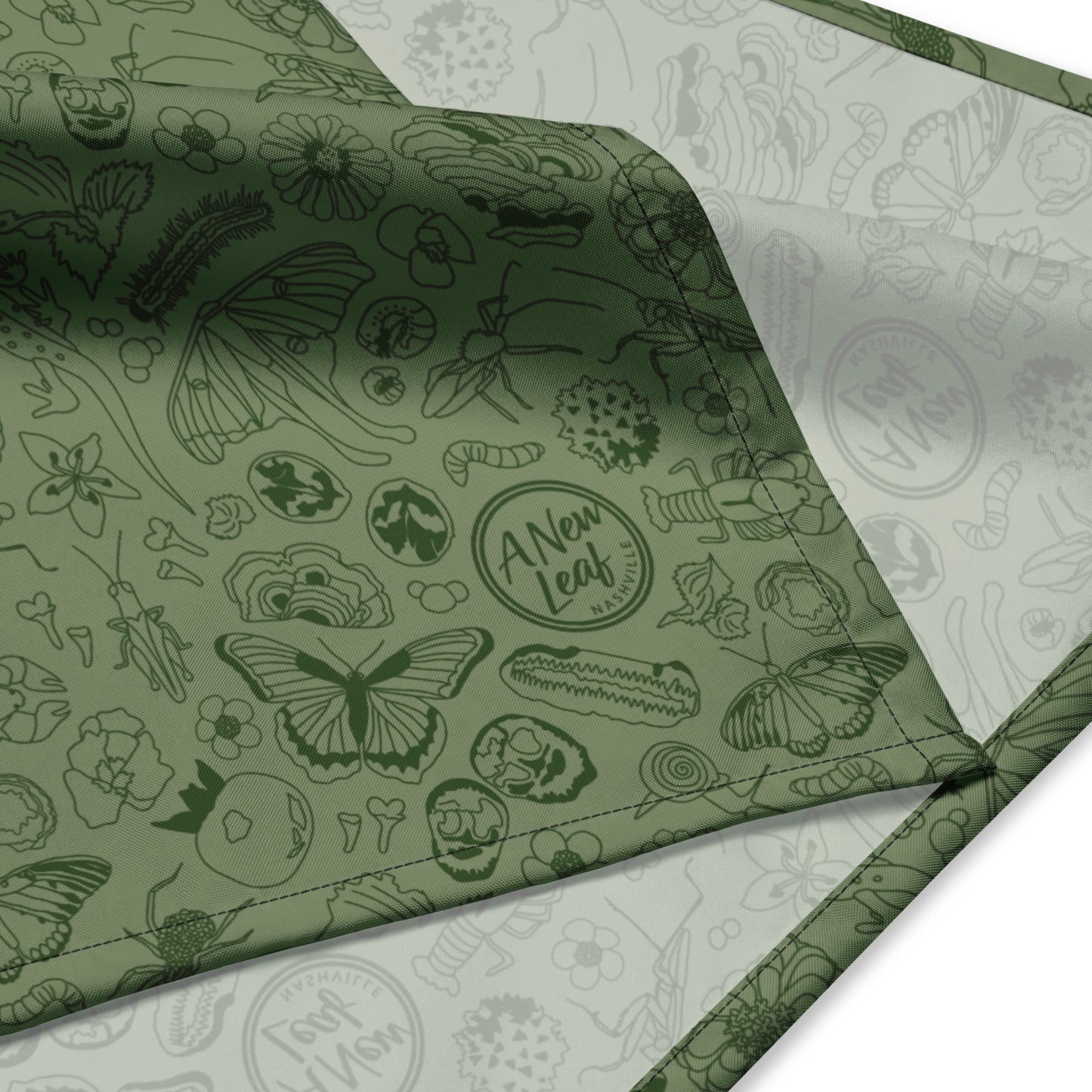 Nature Print Bandana // Olive Green