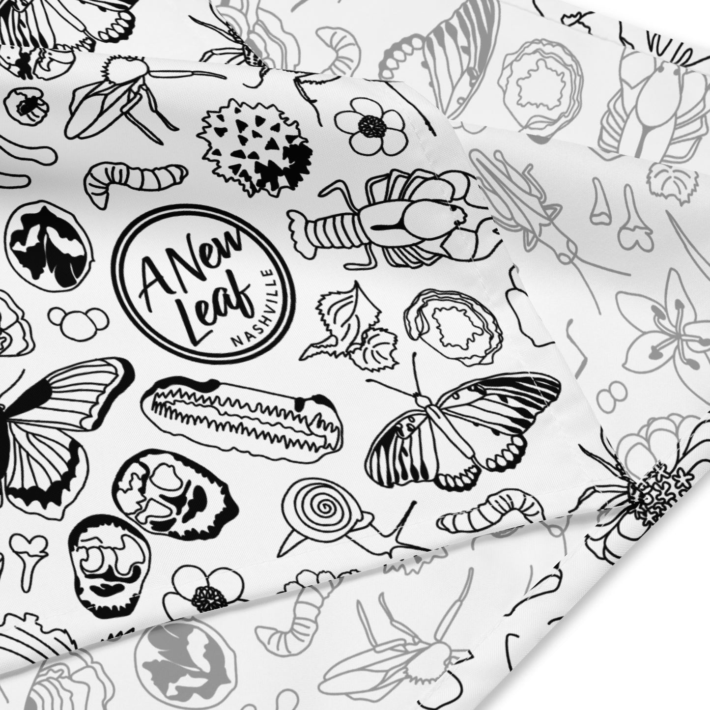 Nature Print Bandana // B&W