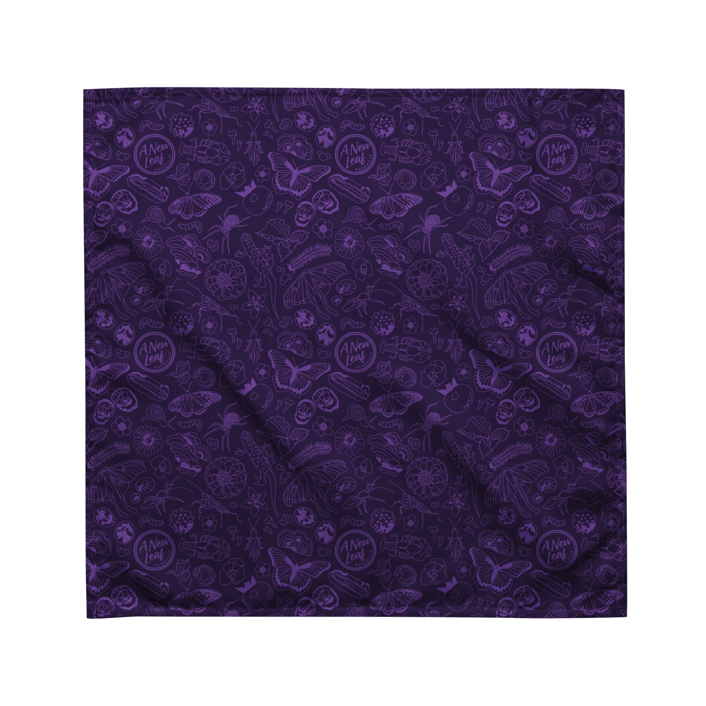 Nature Print Bandana // Purple