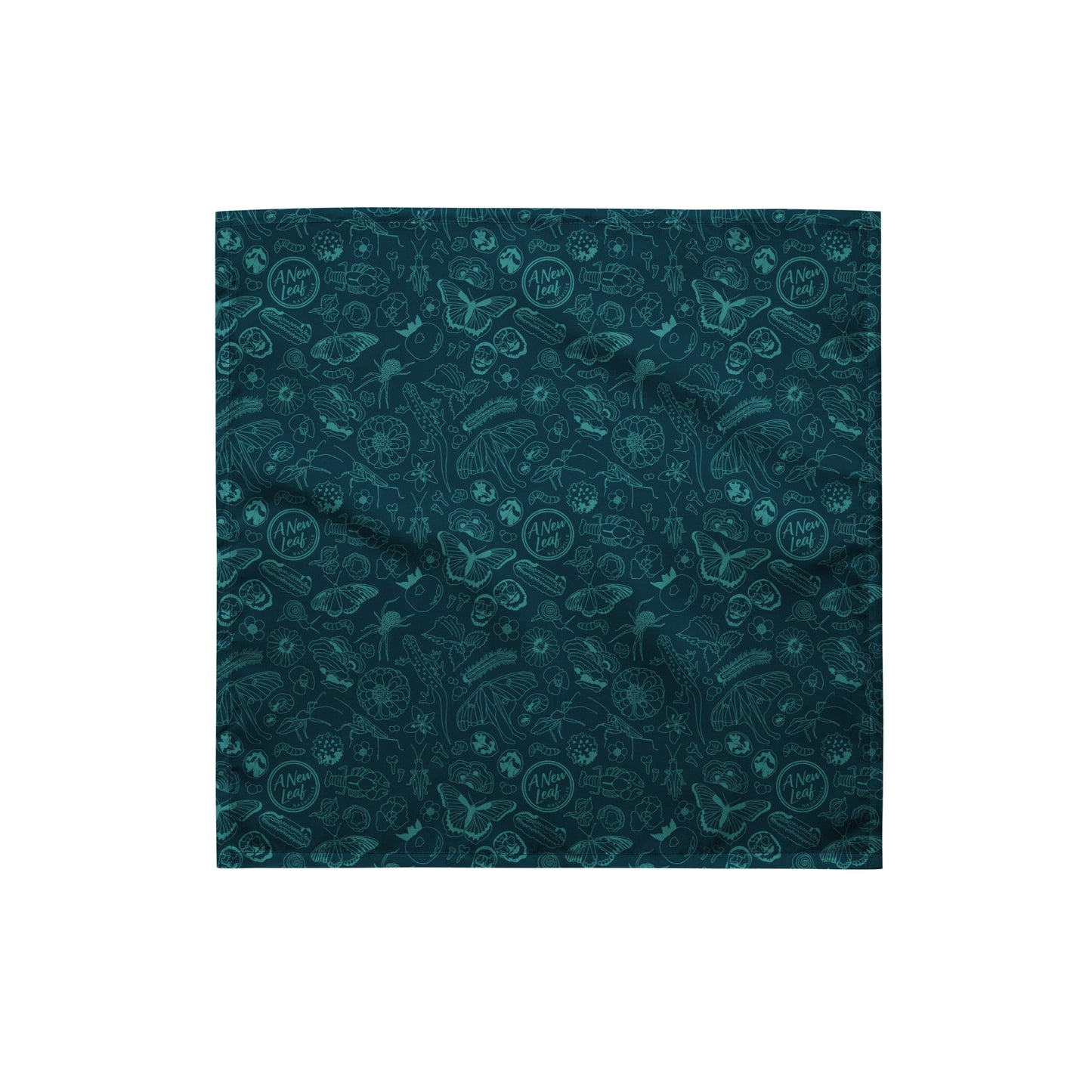 Nature Print Bandana // Deep Teal