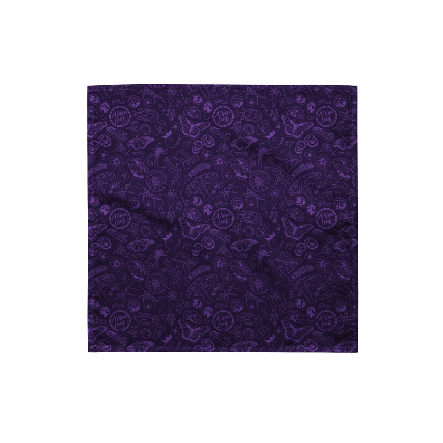 Nature Print Bandana // Purple