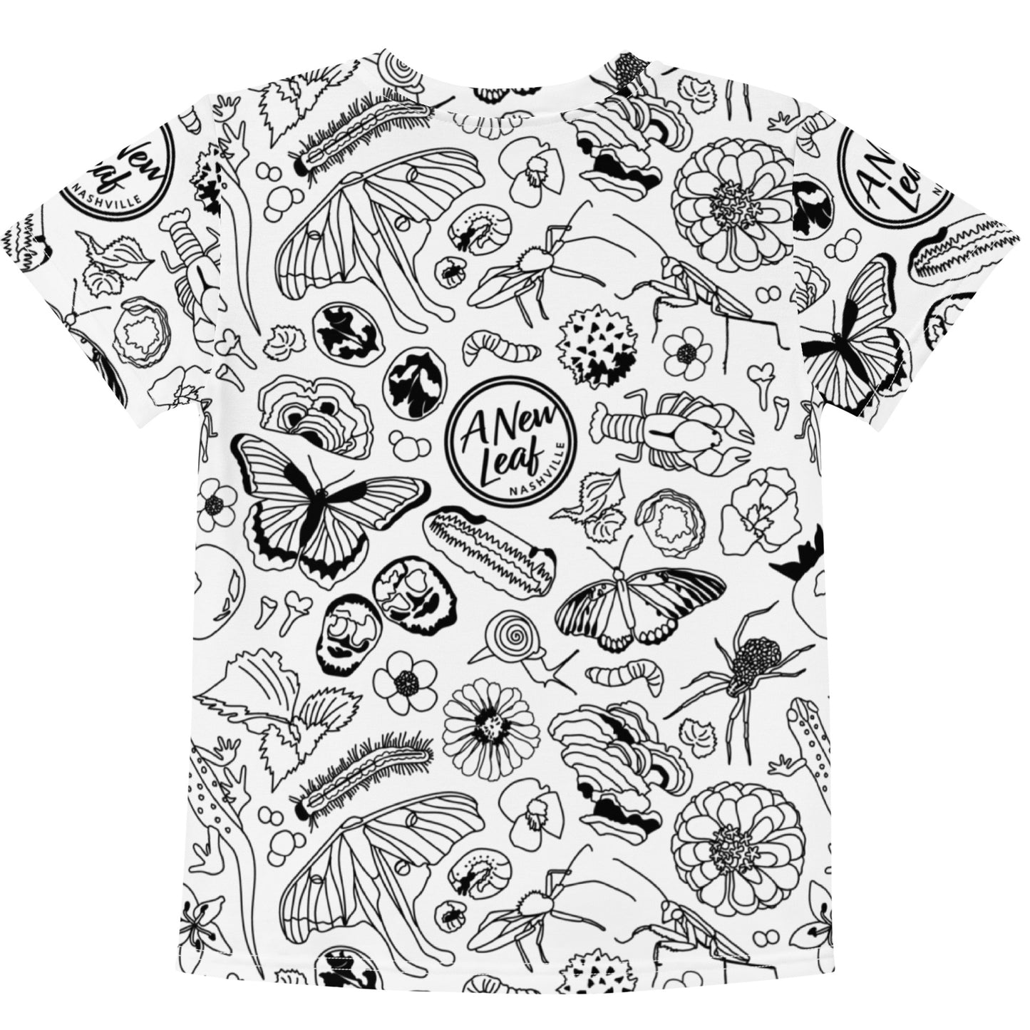 Young Kids Nature Print Short Sleeve Tee // B&W