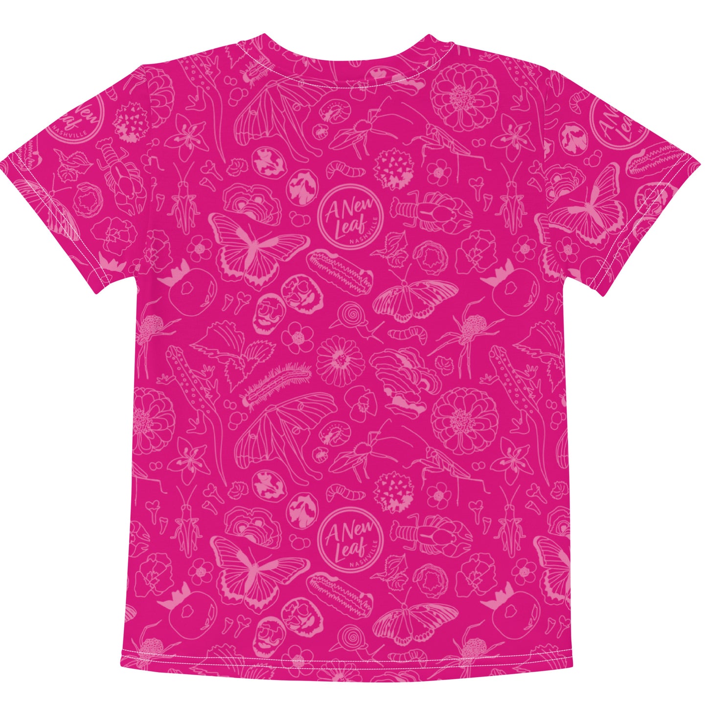 Young Kids Nature Print Short Sleeve Tee // Magenta