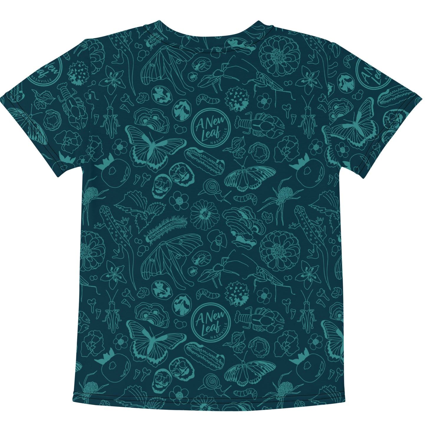 Young Kids Nature Print Short Sleeve Tee // Deep Teal