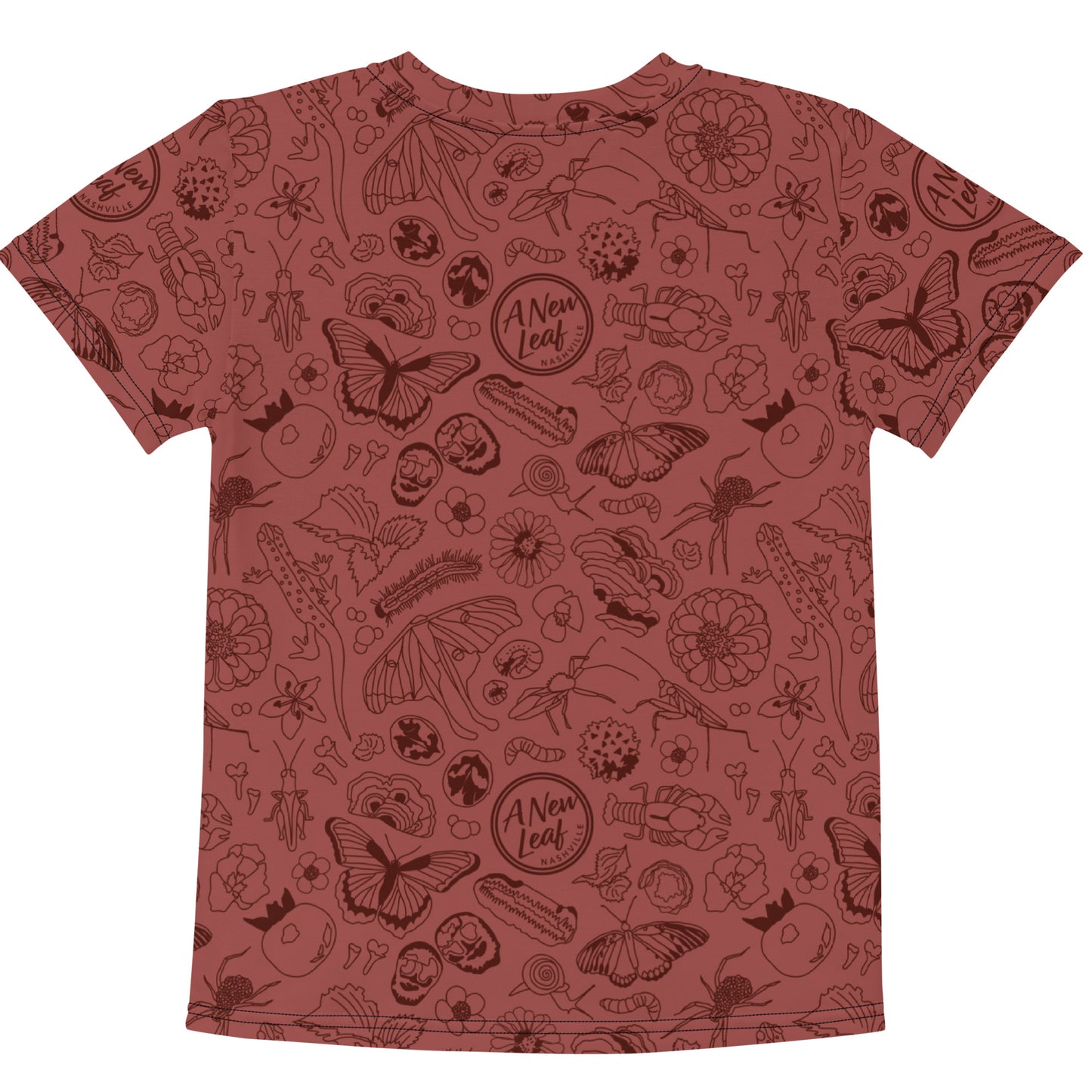 Young Kids Nature Print Short Sleeve Tee // Terra Cotta