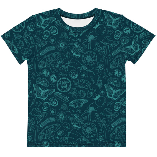 Young Kids Nature Print Short Sleeve Tee // Deep Teal