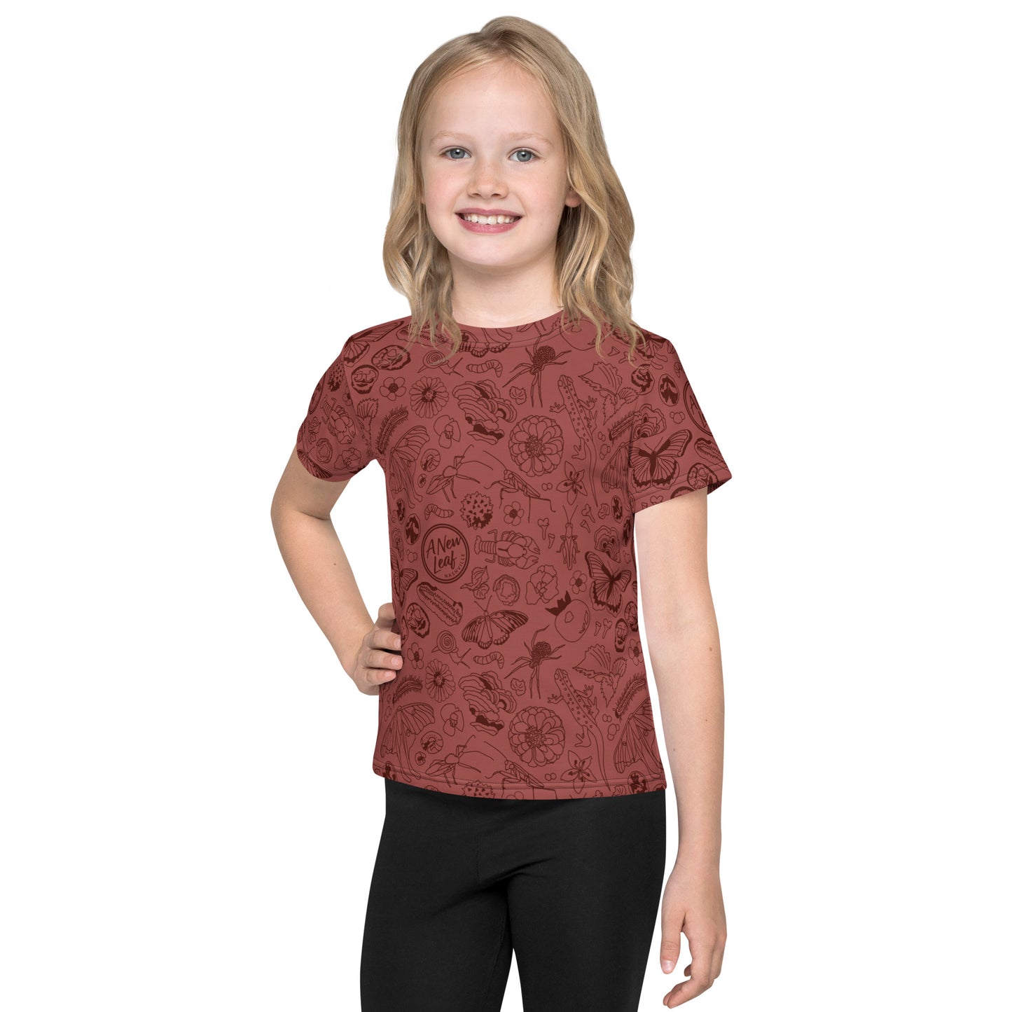 Young Kids Nature Print Short Sleeve Tee // Terra Cotta