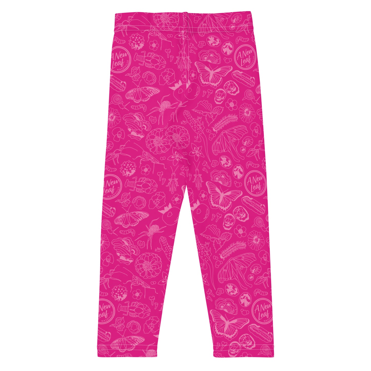 Young Kids Nature Print Leggings // Magenta