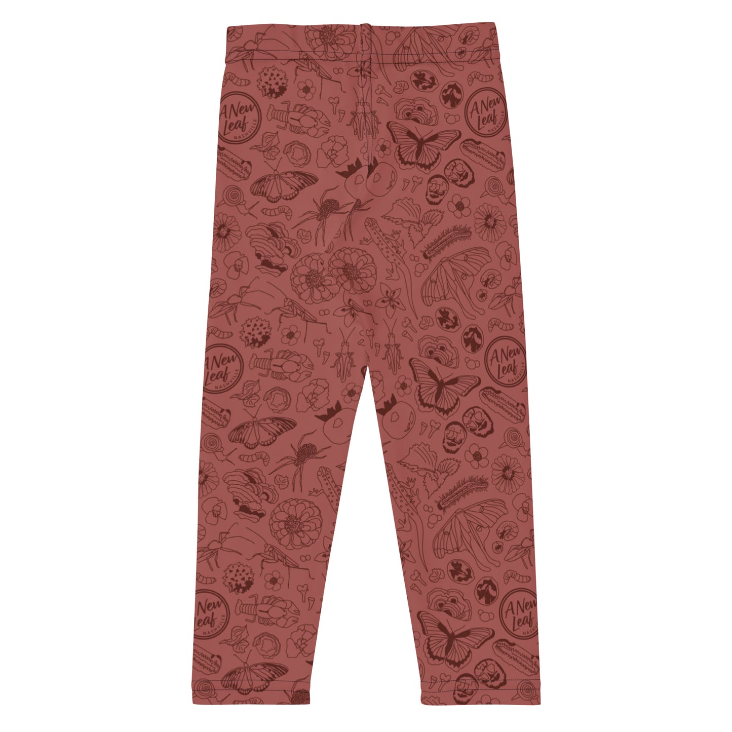 Young Kids Nature Print Leggings // Terra Cotta