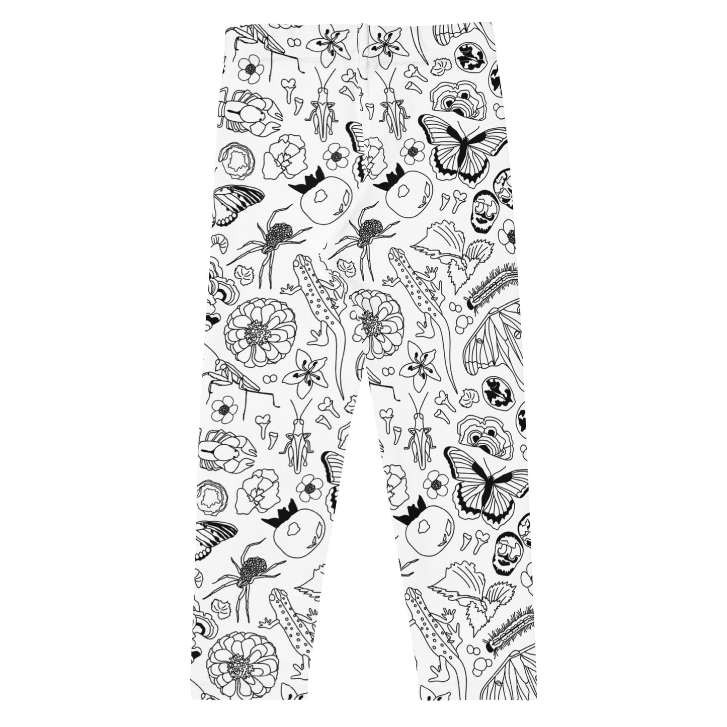 Young Kids Nature Print Leggings // B&W