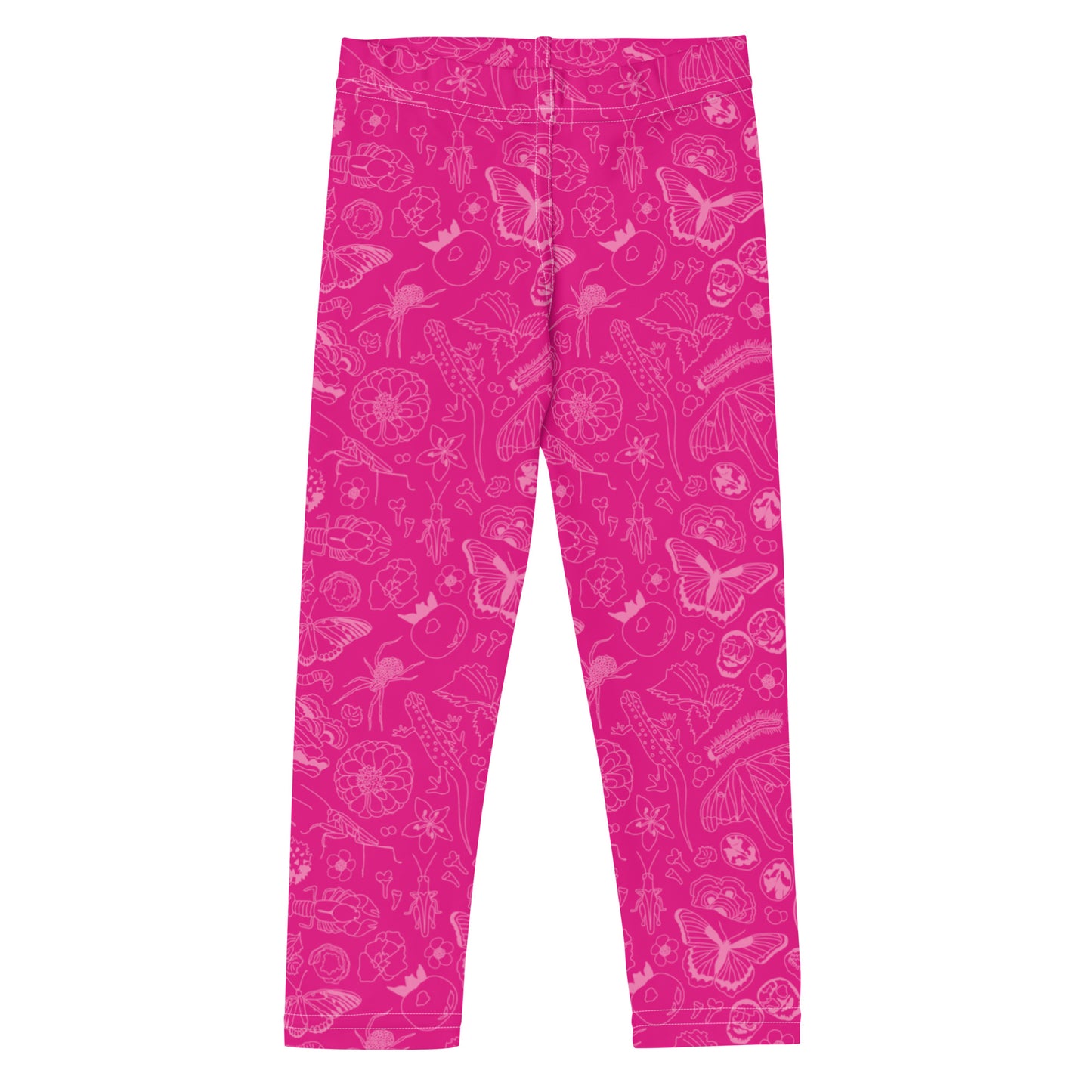 Young Kids Nature Print Leggings // Magenta