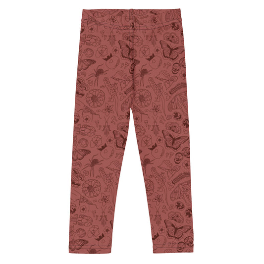 Young Kids Nature Print Leggings // Terra Cotta