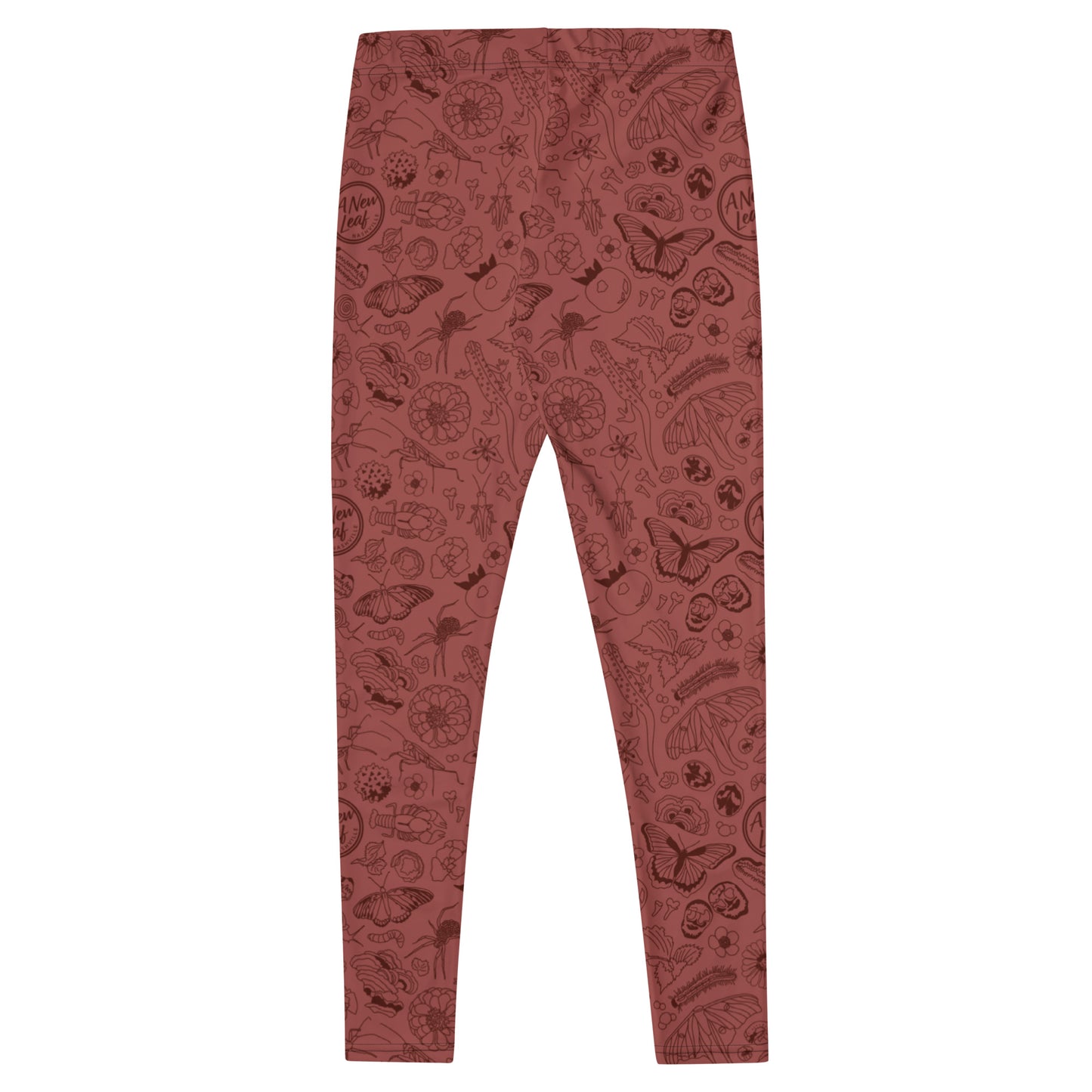 Adult Nature Print Leggings // Terra Cotta