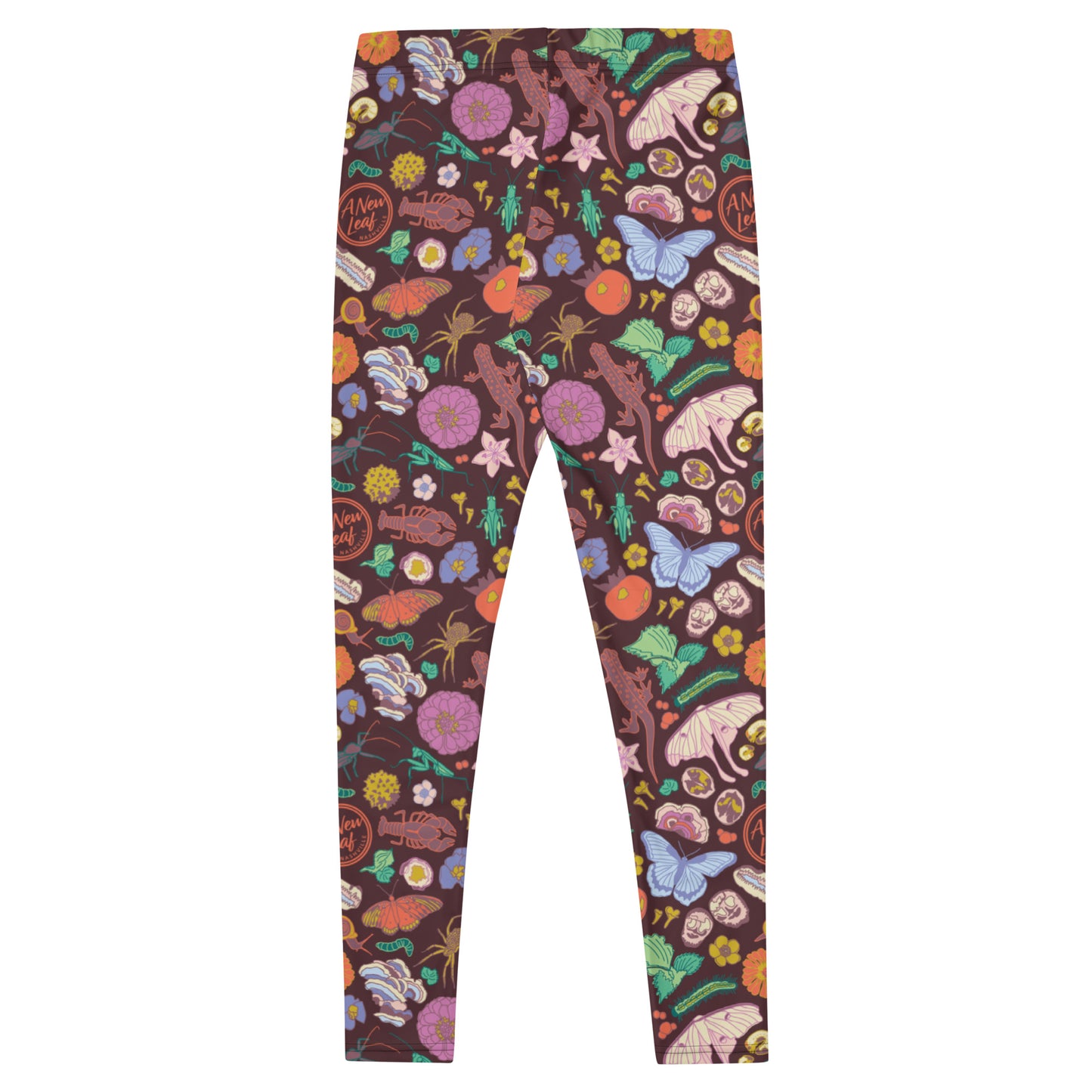 Adult Nature Print Leggings // Burgundy