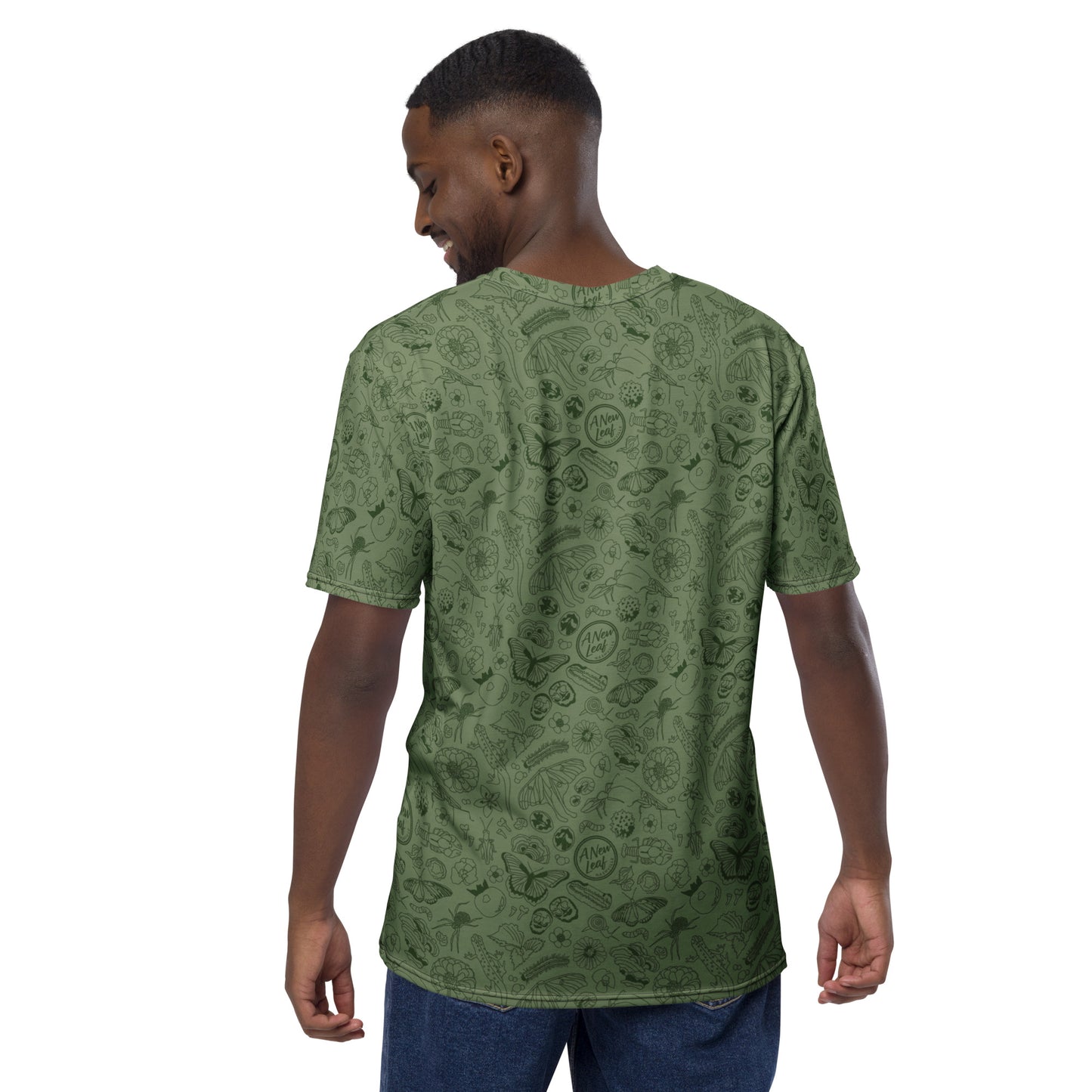 Men's Nature Print Short Sleeve Tee // Olive Green