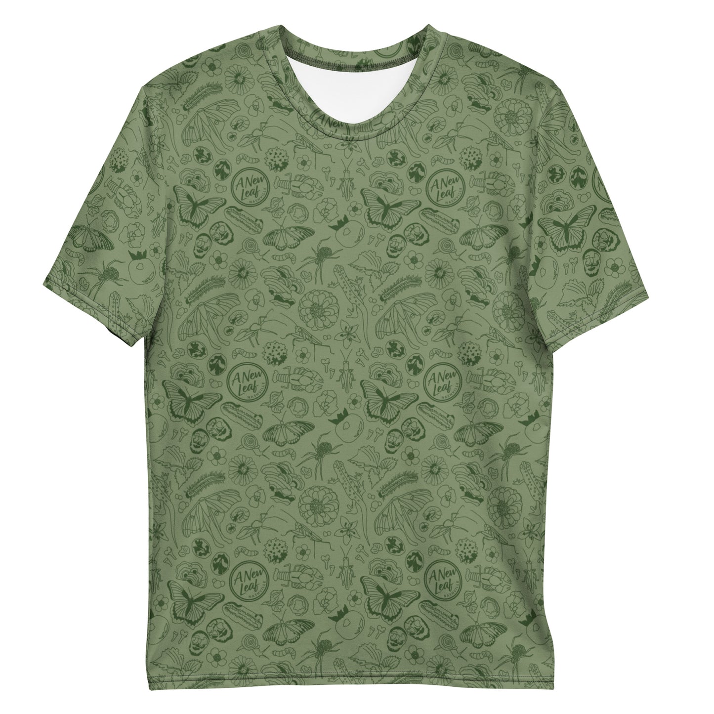 Men's Nature Print Short Sleeve Tee // Olive Green