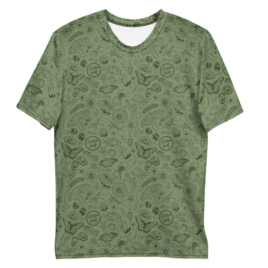 Men's Nature Print Short Sleeve Tee // Olive Green