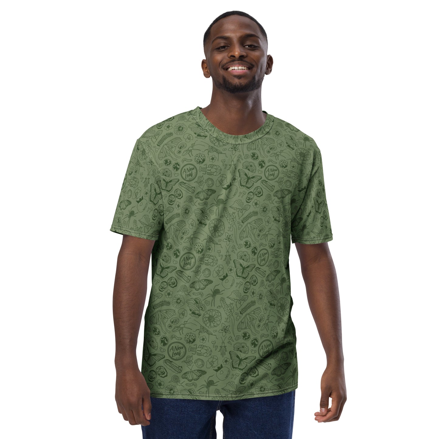 Men's Nature Print Short Sleeve Tee // Olive Green