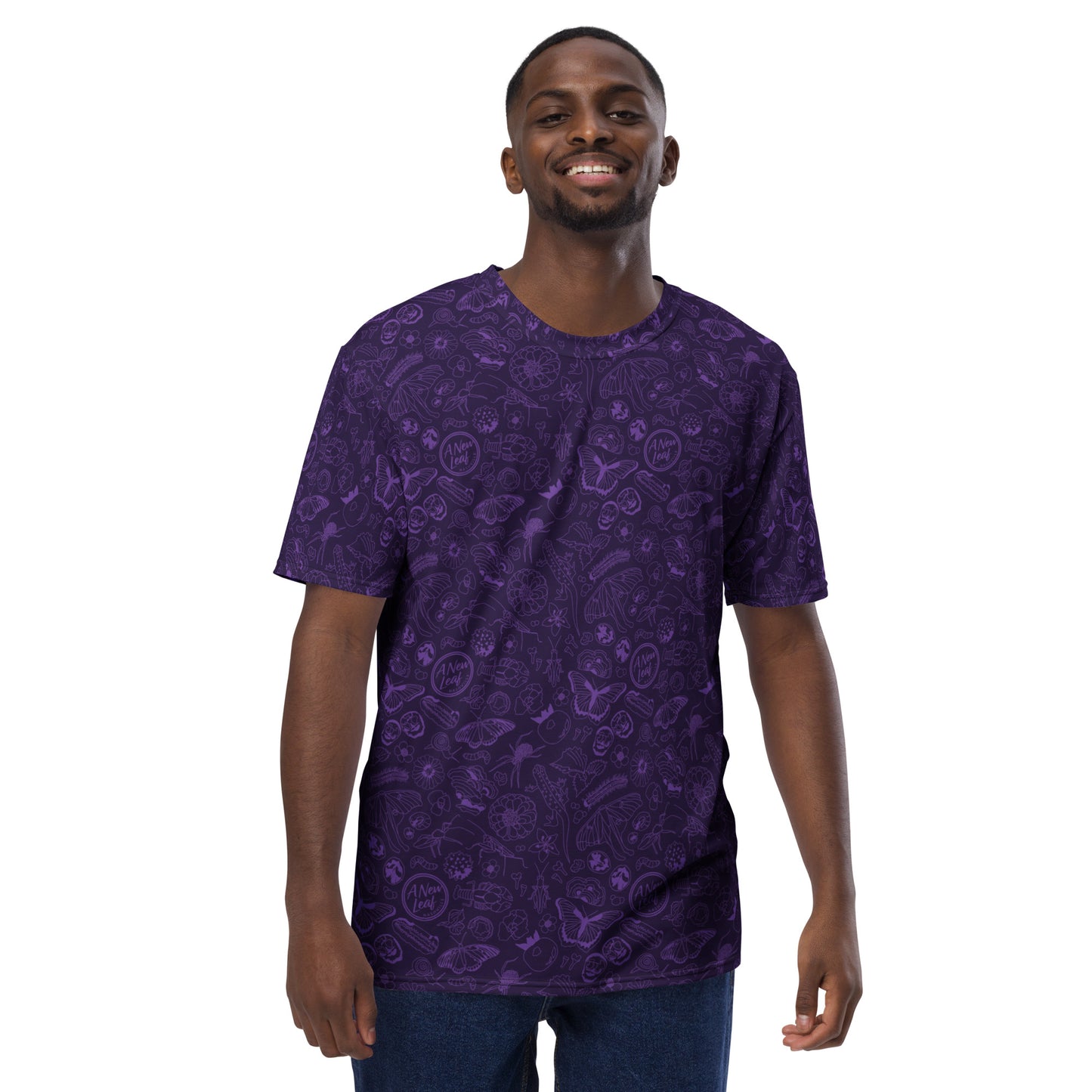 Men's Nature Print Short Sleeve Tee // Purple