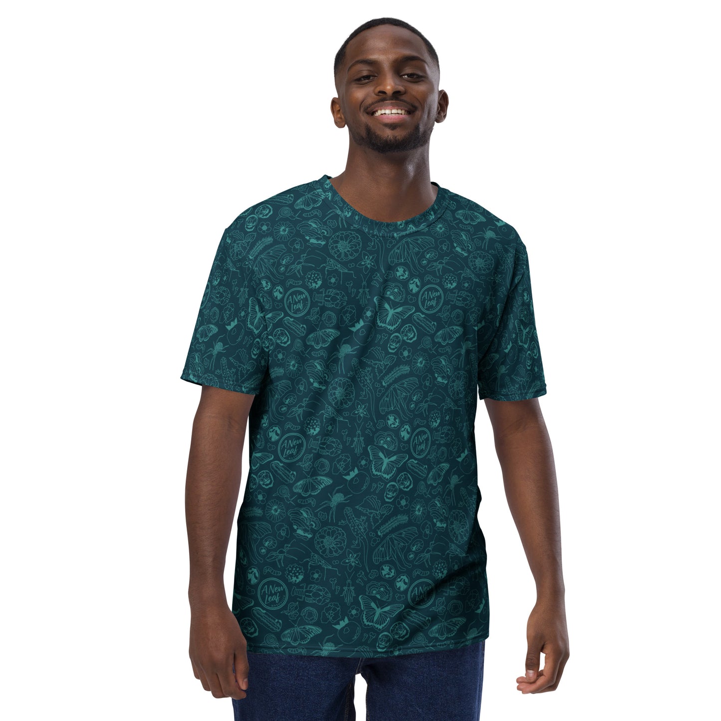 Men's Nature Print Short Sleeve Tee // Deep Teal