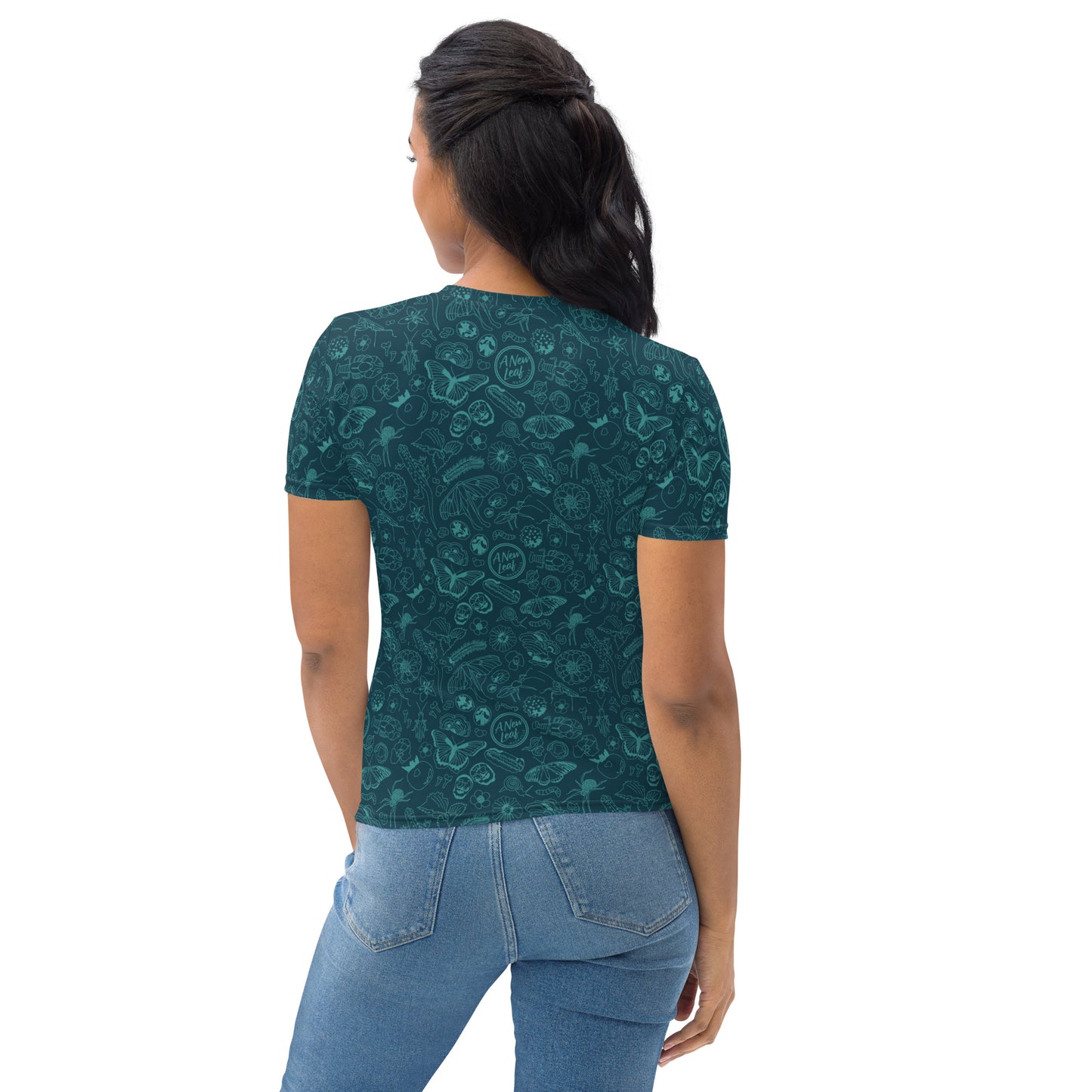 Women's Nature Print Short Sleeve Tee // Deep Teal