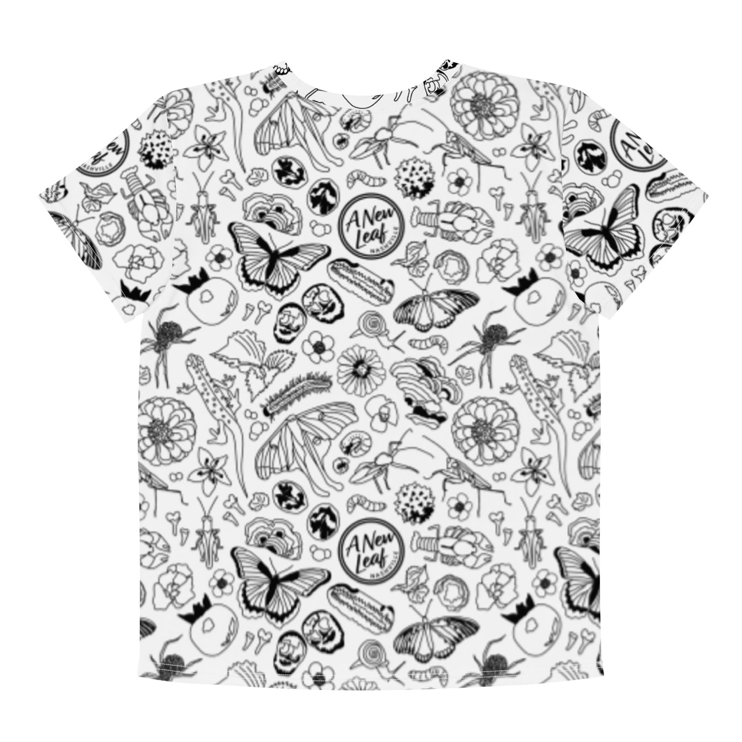 Big Kids Nature Print Short Sleeve Tee // B&W