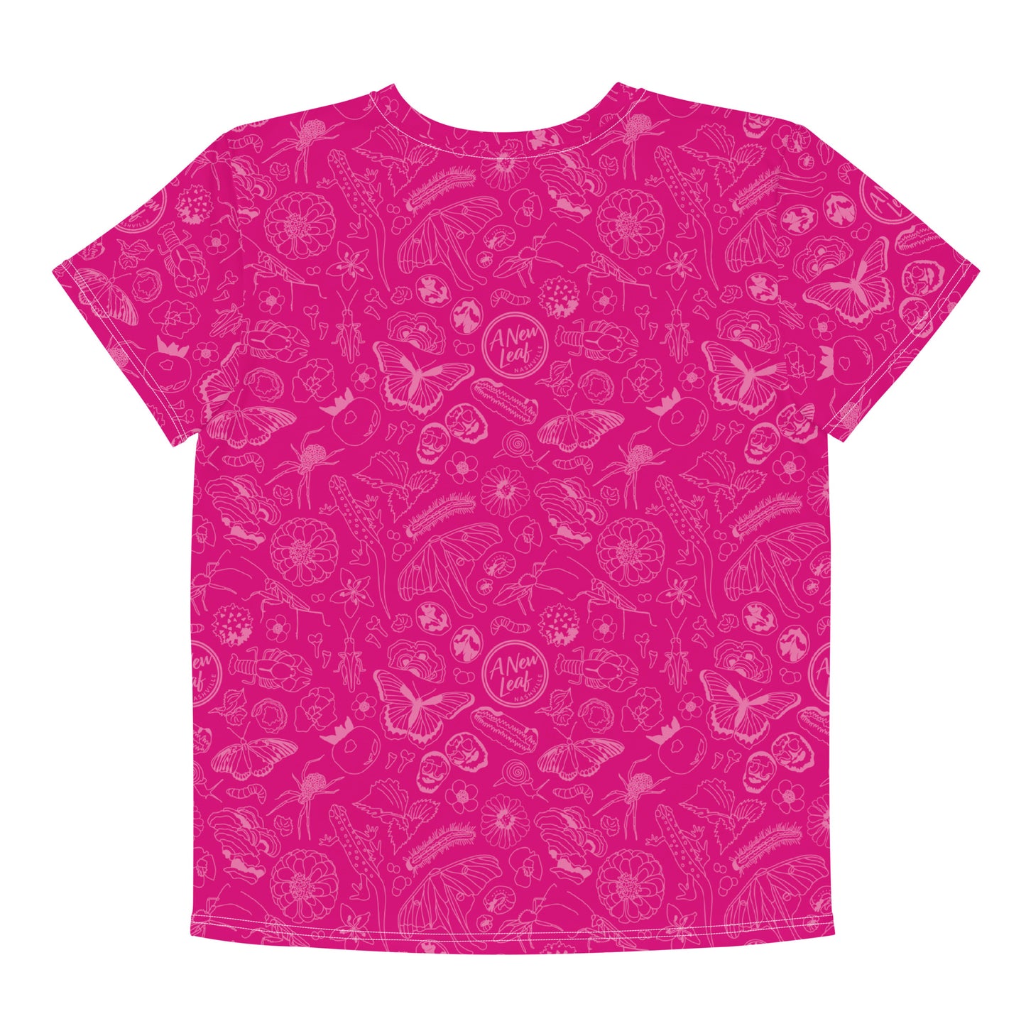 Big Kids Nature Print Short Sleeve Tee // Magenta