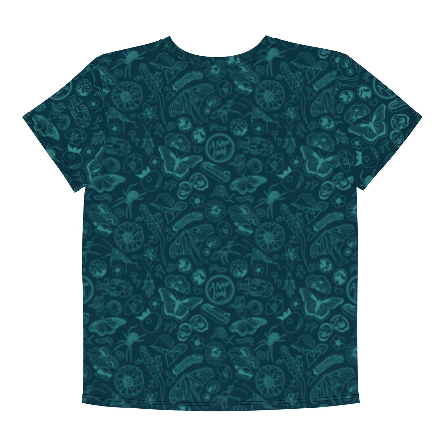 Big Kids Nature Print Short Sleeve Tee // Deep Teal