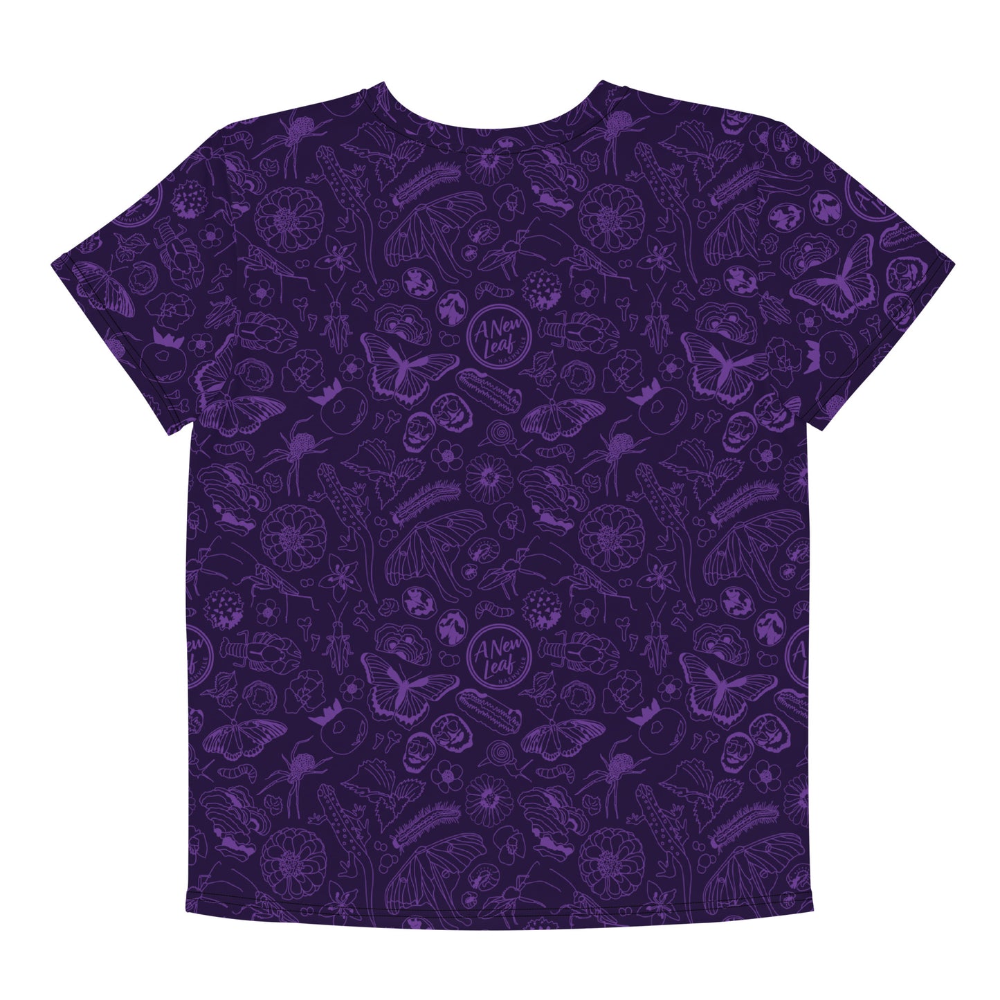 Big Kids Nature Print Short Sleeve Tee // Purple