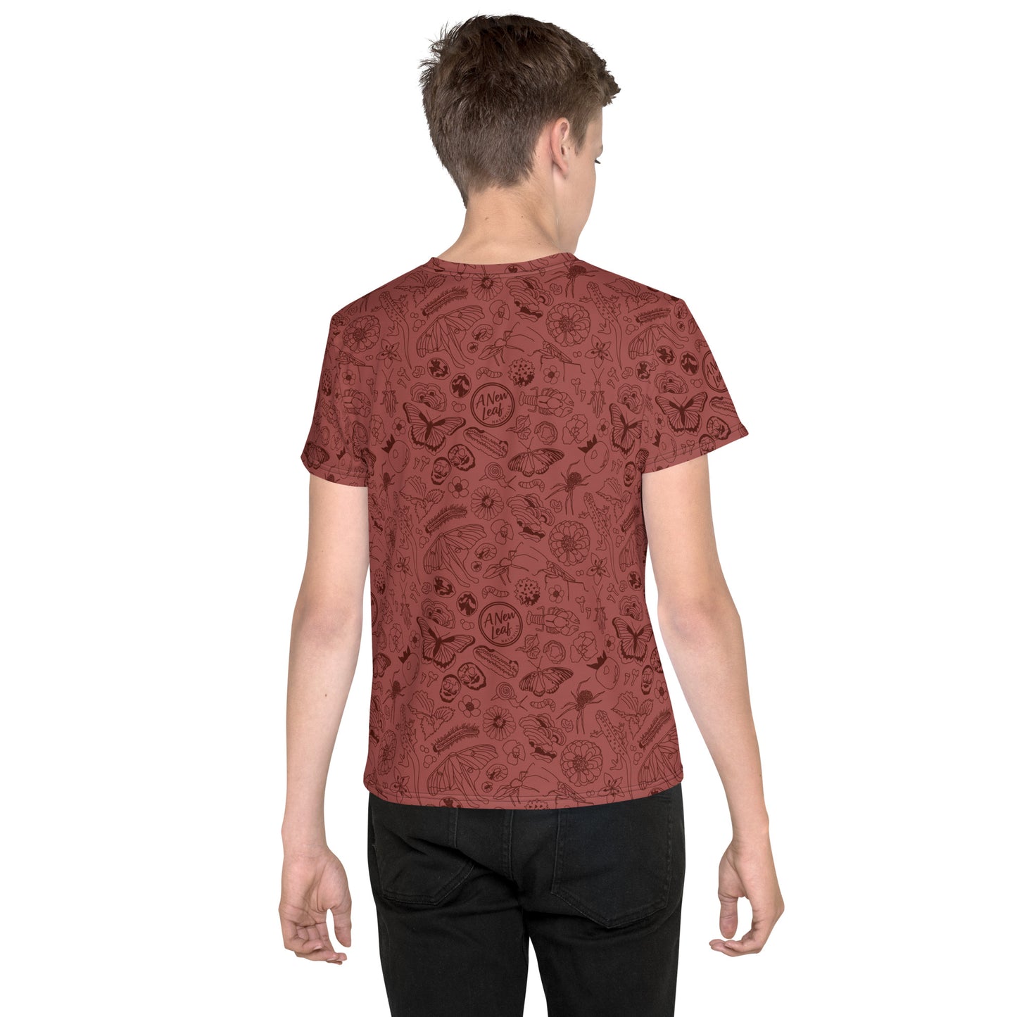 Big Kids Nature Print Short Sleeve Tee // Terra Cotta