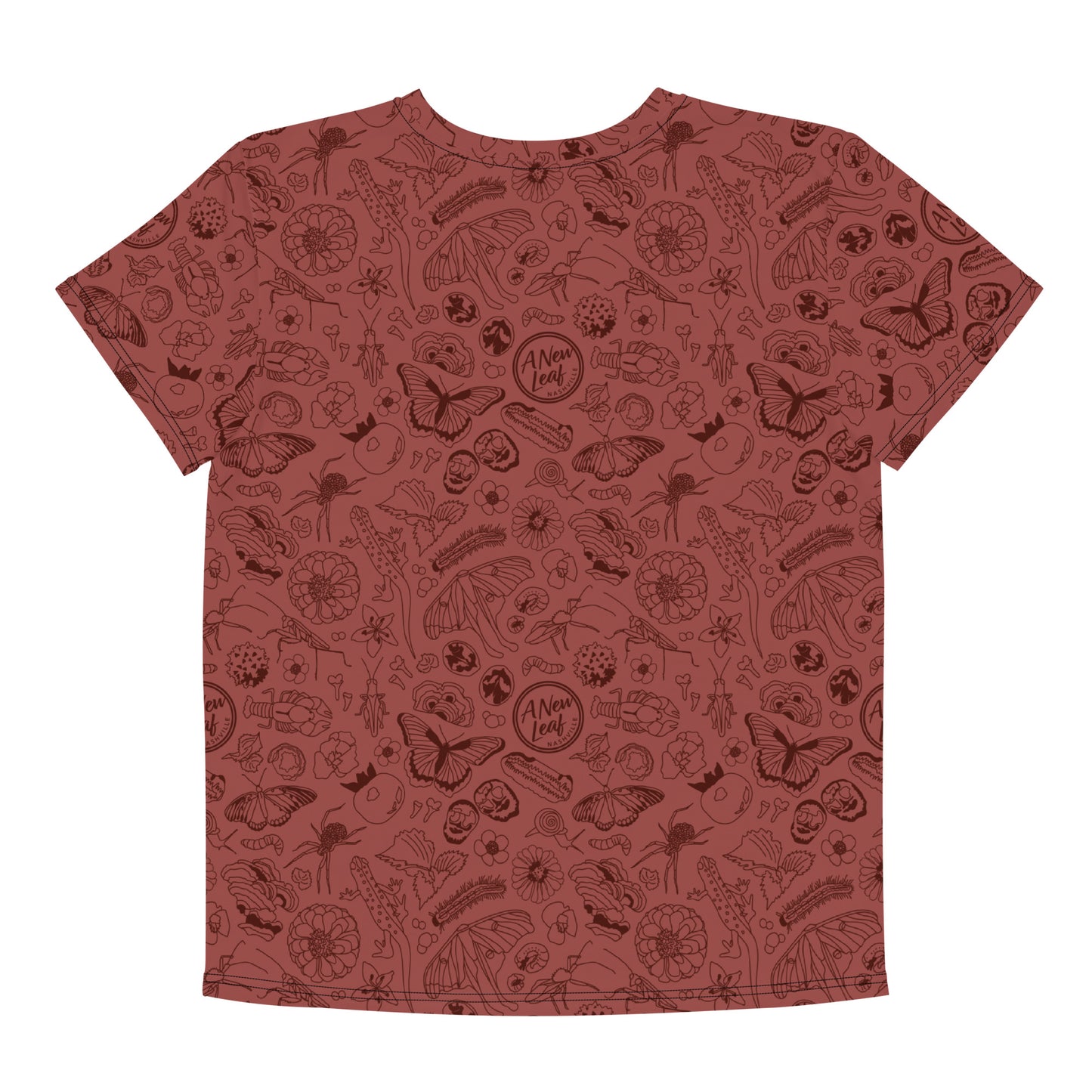 Big Kids Nature Print Short Sleeve Tee // Terra Cotta