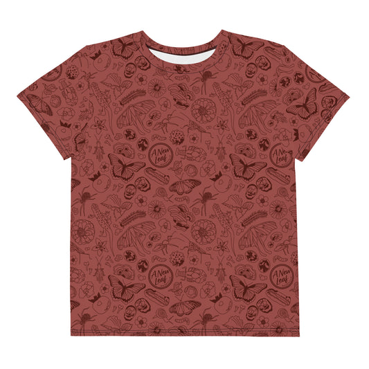 Big Kids Nature Print Short Sleeve Tee // Terra Cotta