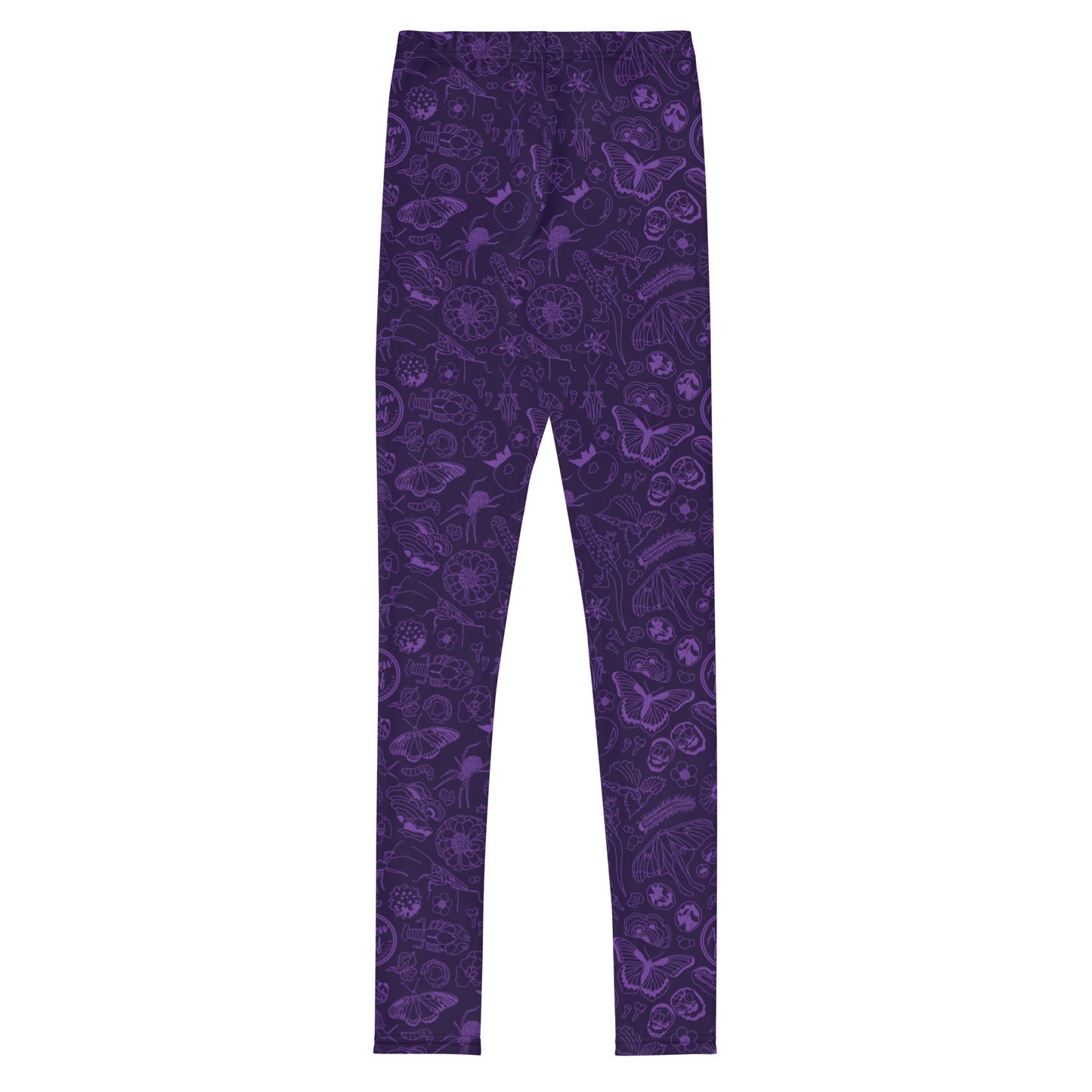 Big Kids Nature Print Leggings // Purple