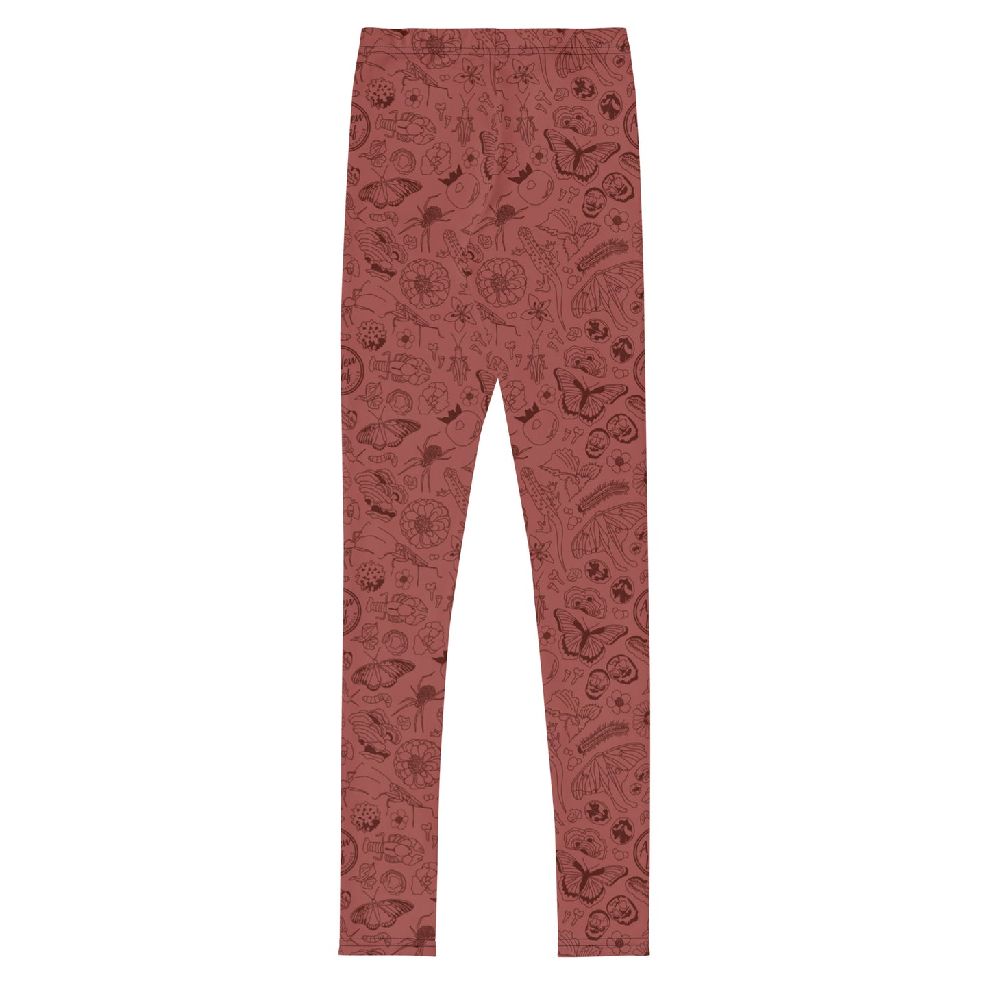 Big Kids Nature Print Leggings // Terra Cotta