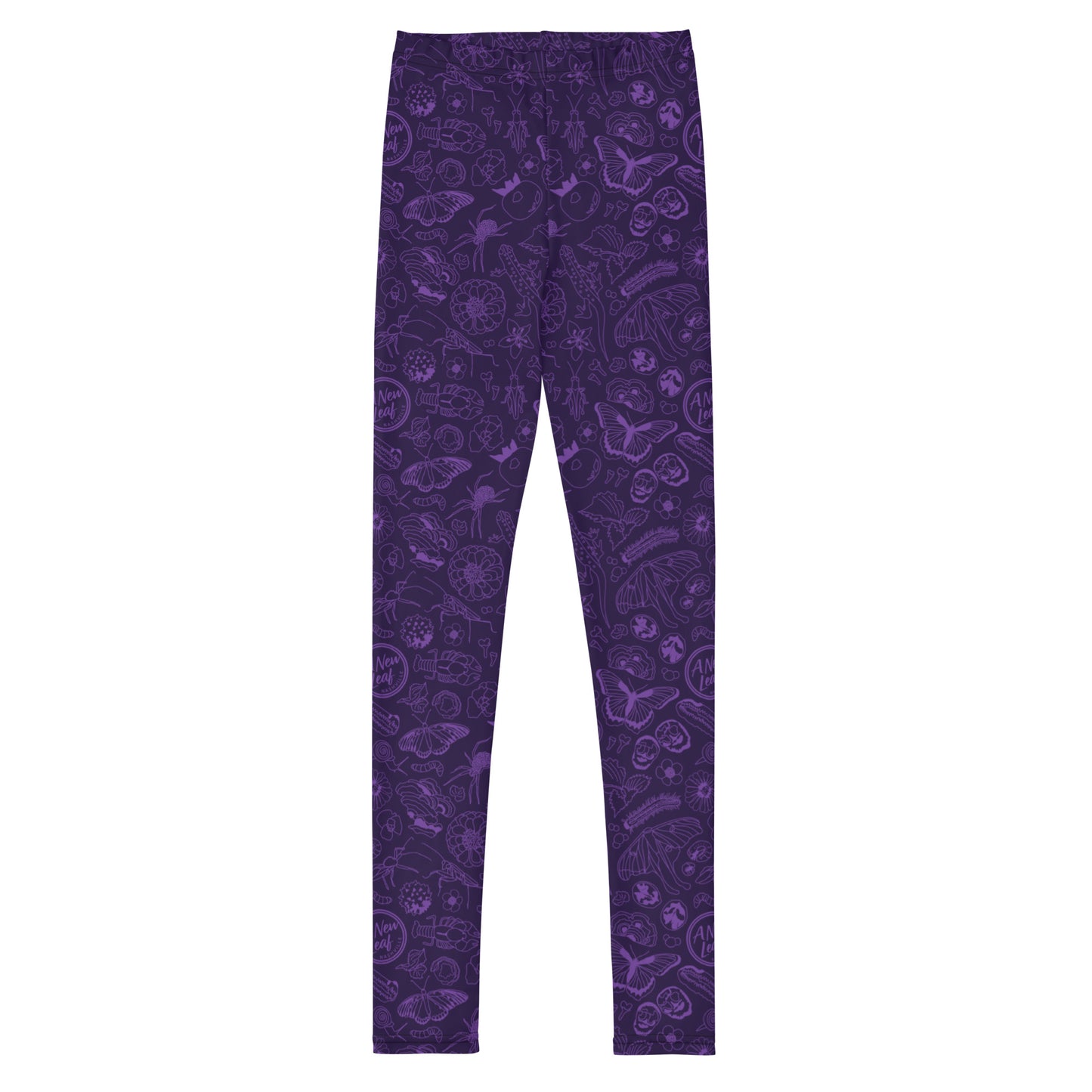 Big Kids Nature Print Leggings // Purple