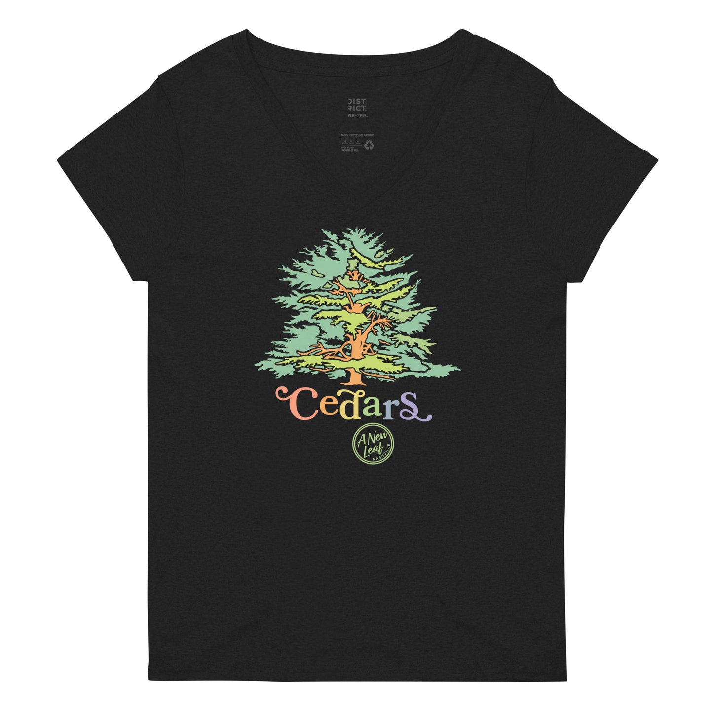 Women’s Cedars recycled v-neck t-shirt