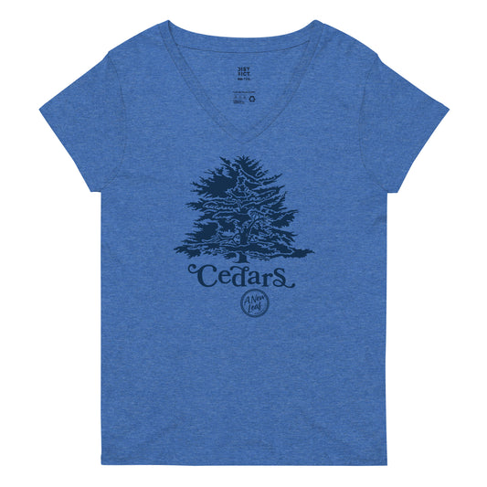 Women’s Cedars recycled v-neck t-shirt