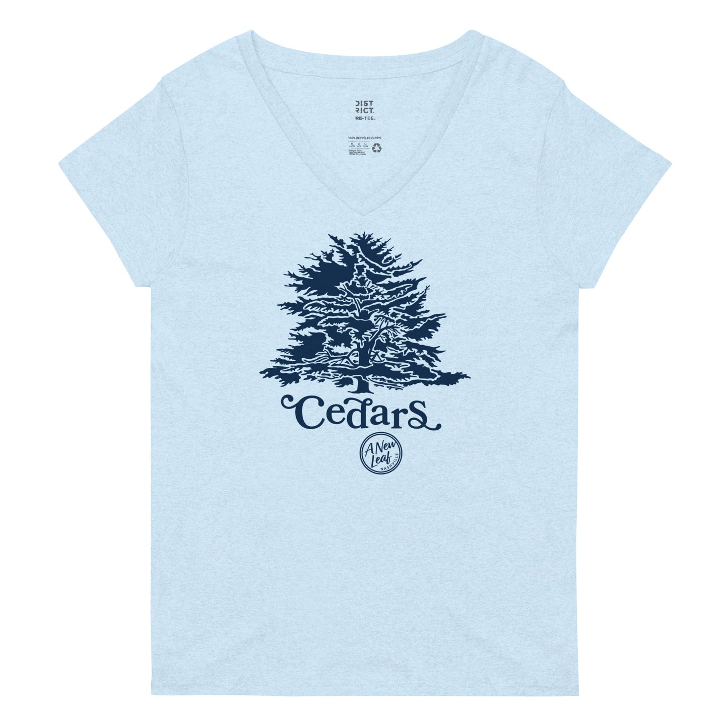 Women’s Cedars recycled v-neck t-shirt