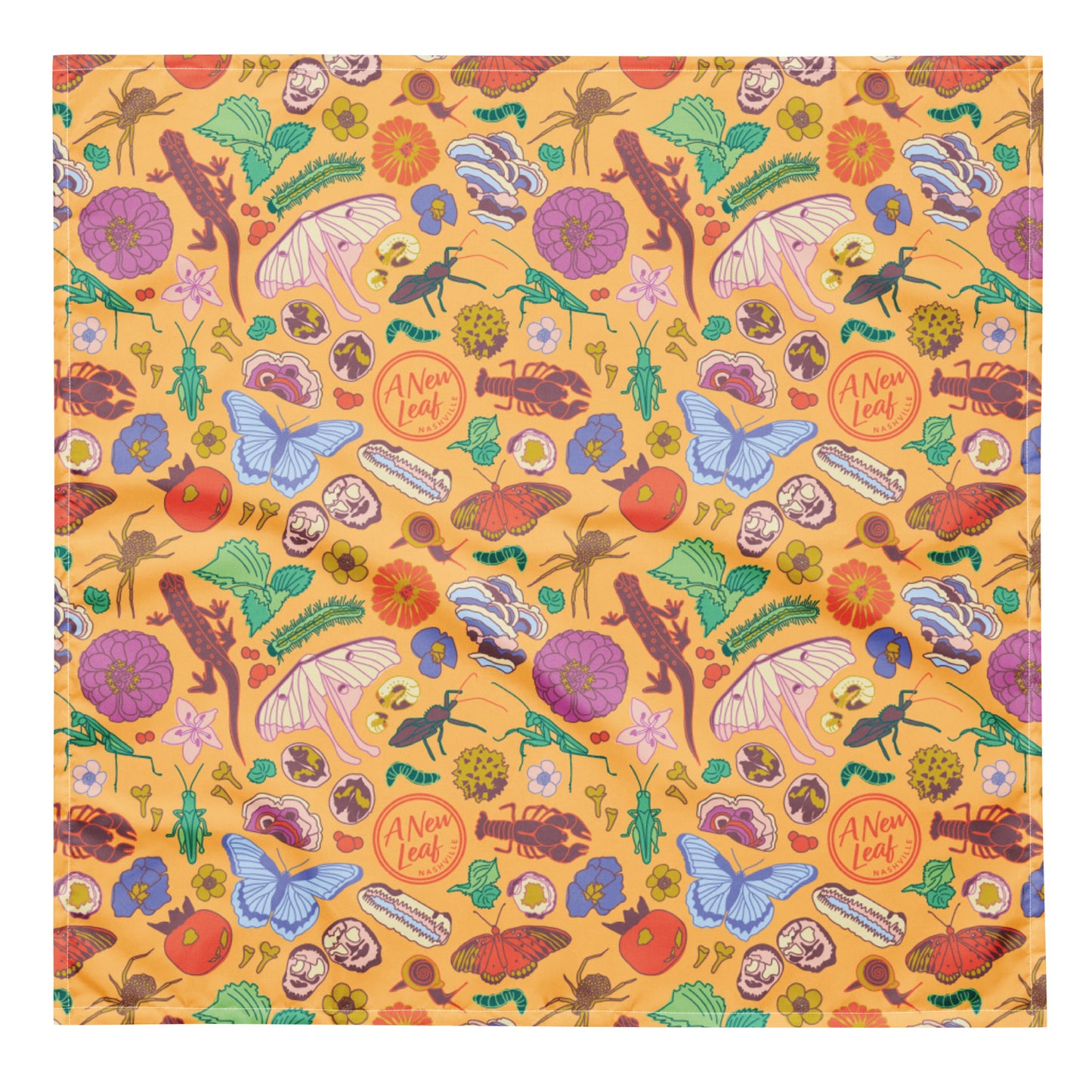 Nature Print Bandana Orange