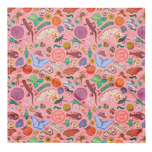 Nature Print Bandana Pink