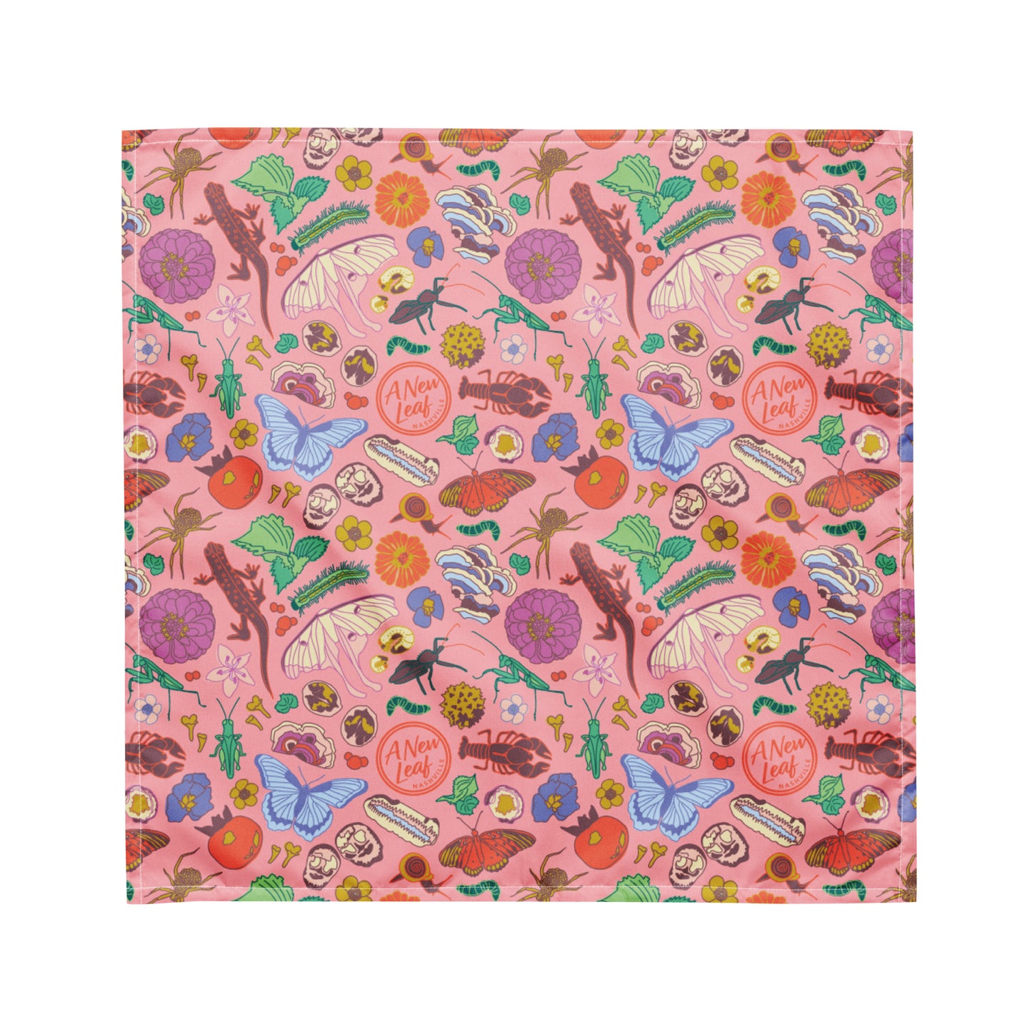 Nature Print Bandana Pink