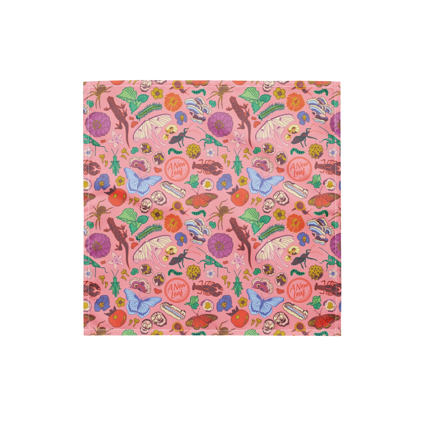 Nature Print Bandana Pink