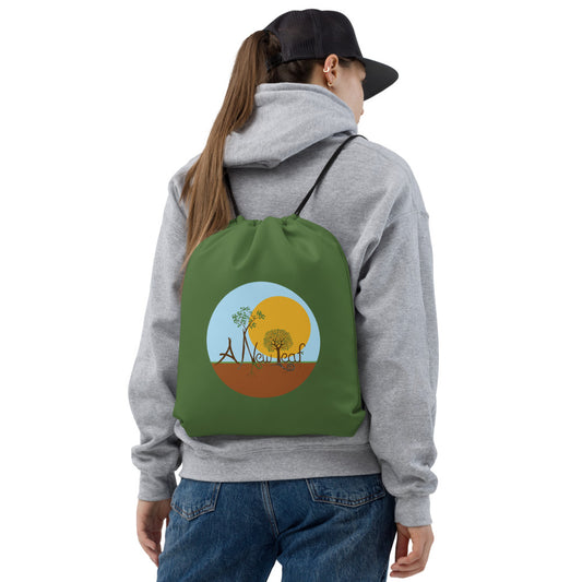 A New Leaf Drawstring Bag