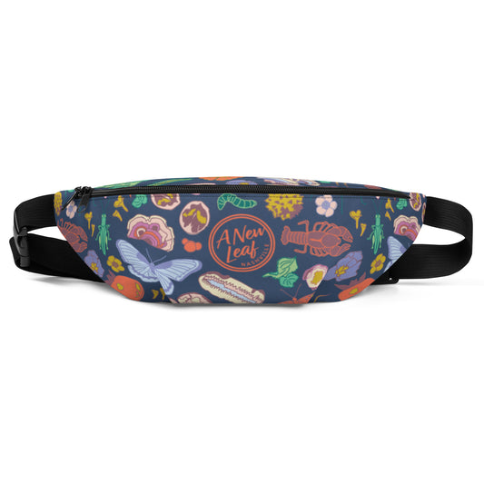 Nature Print Fanny Pack Navy