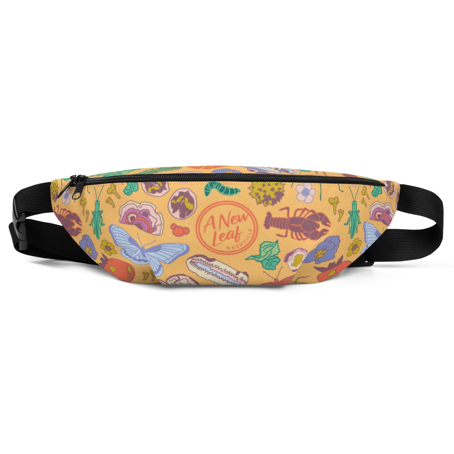 Nature Print Fanny Pack Orange